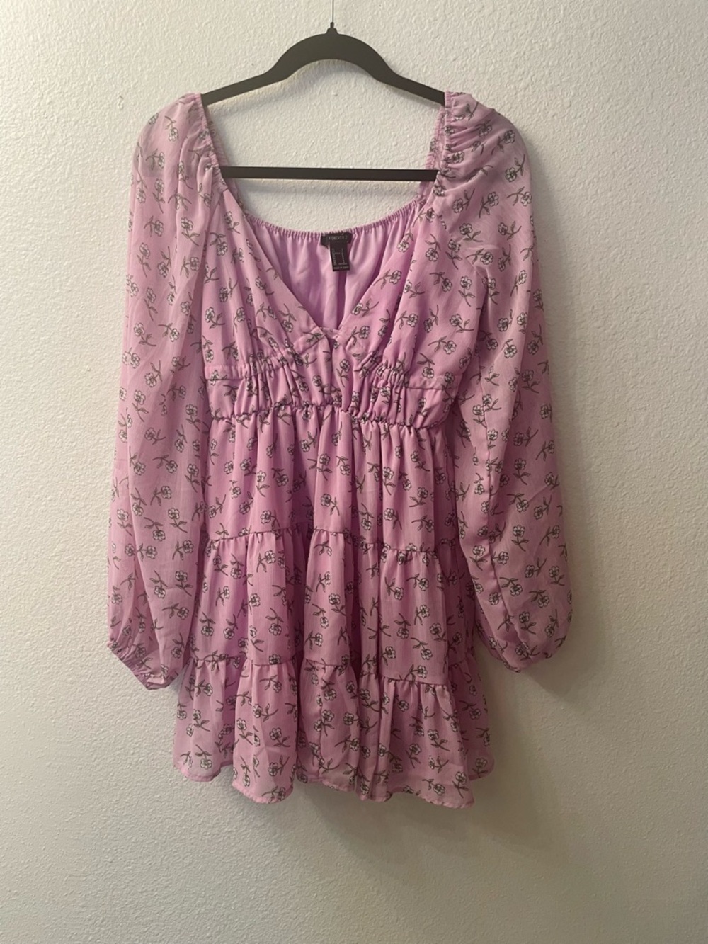 Lavender Floral Mini Dress